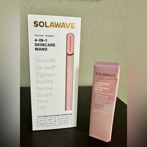 Solawave 4-in-1 Skincare Wand and serum- Pink